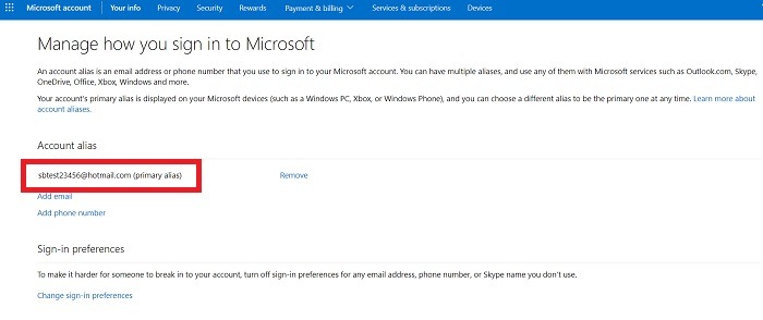 How To Access Hotmail Manage Account Alias Hotmail 1