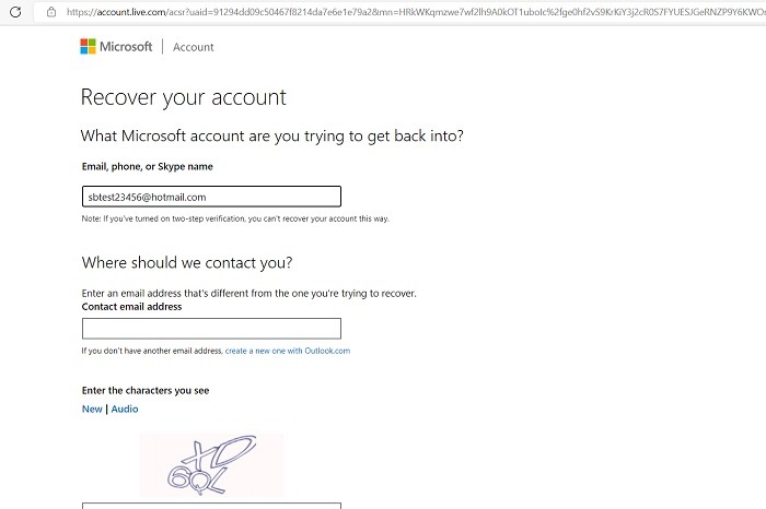 How To Access Hotmail Recovery Page