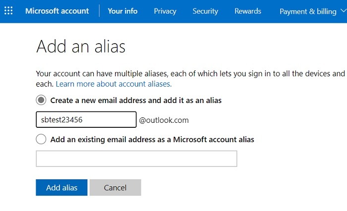 How To Access Hotmail Rename Add Alias Outlook