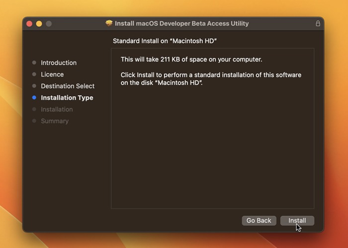 How To Install The Macos Ventura Beta Dev Beta Install Button