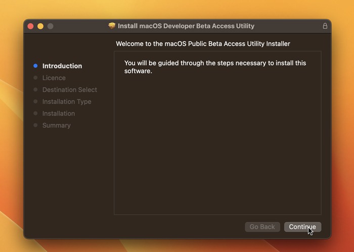 How To Install The Macos Ventura Beta Dev Beta Setup Continue