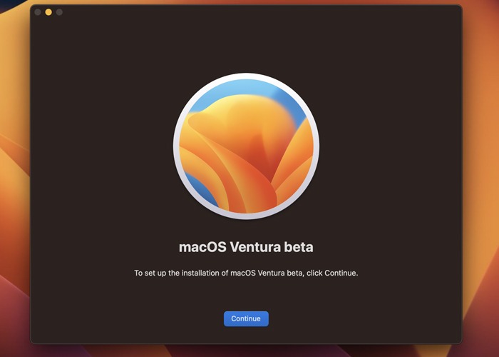 How To Install The Macos Ventura Beta Setup Click Continue 2