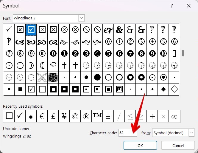 Microsoft Word Checkbox Symbol New