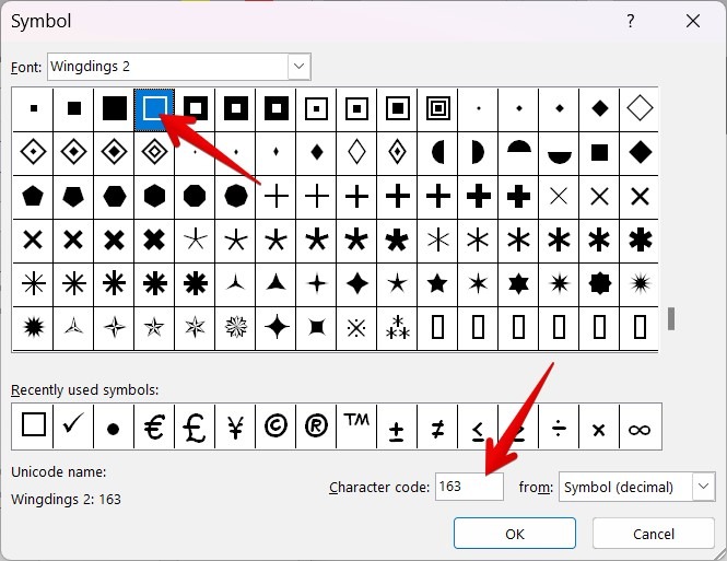 Microsoft Word Define New Bullet Checkbox