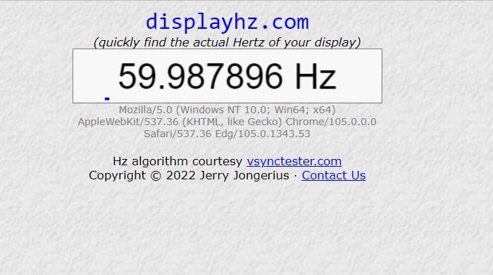 Monitor Refresh Rates Displayhz