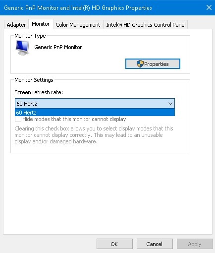 Monitor Refresh Rates Windows Refresh Rate Change