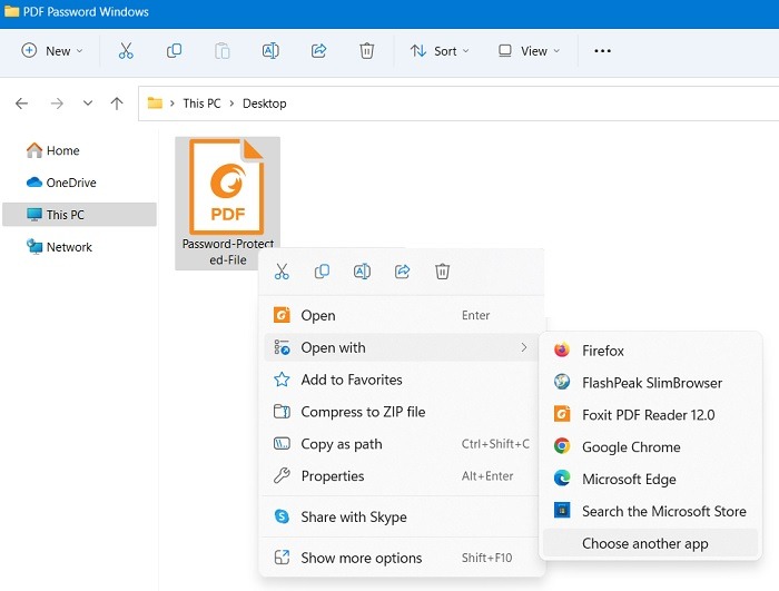 Pdf Password Remove Choose Another App Open Pdf File