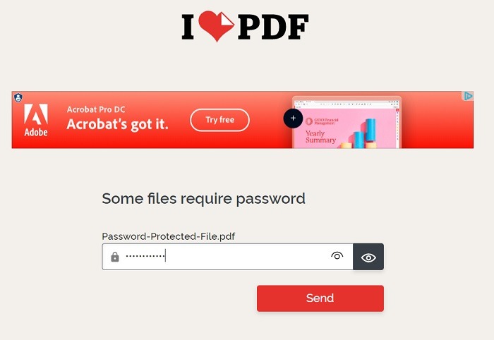 Pdf Password Remove Online Ilovepdf Password Entered