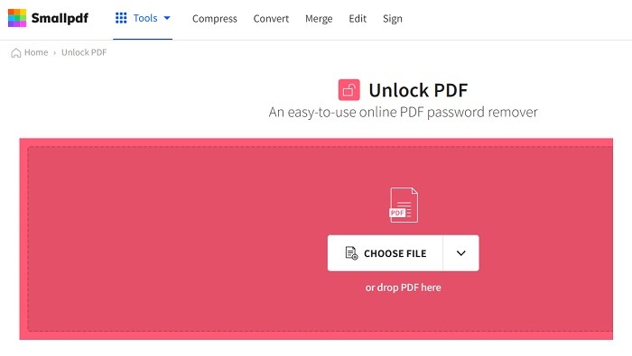 Pdf Password Remove Online Smallpdf Choose File