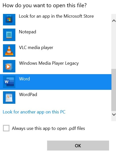 Pdf Password Remove Open Pdf With Word