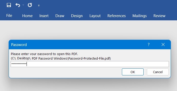 Pdf Password Remove Open Pdf Word Enter Password