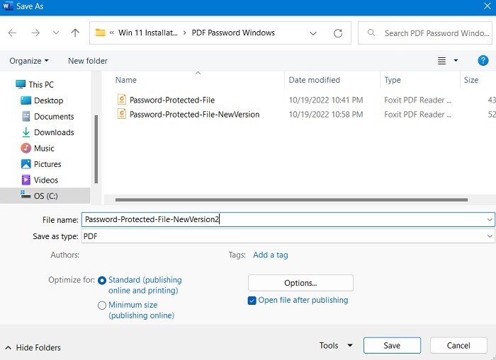 Pdf Password Remove Word Save As Pdf File