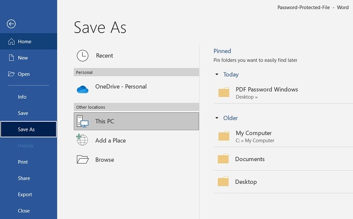 Pdf Password Remove Word Save As