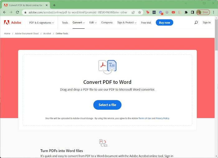 Pdf Word Converter Adobe Website