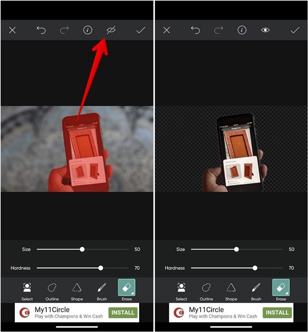 Picsart Cutout Preview