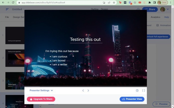Powerpoint Alternatives Sidebean Preview Testing