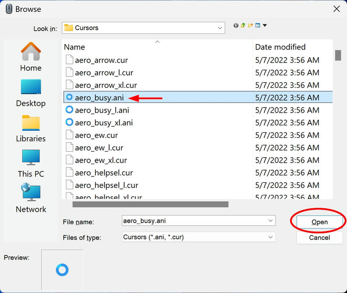 Prank Windows User 2 Pointer Customize Aero Busy Open Rectangle