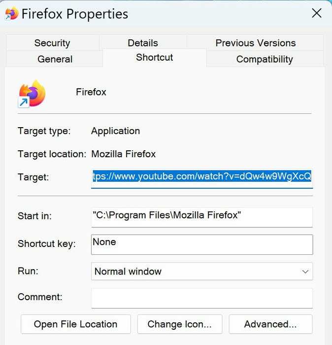 Prank Windows User 3 Firefox Properties Shortcut Target Youtube