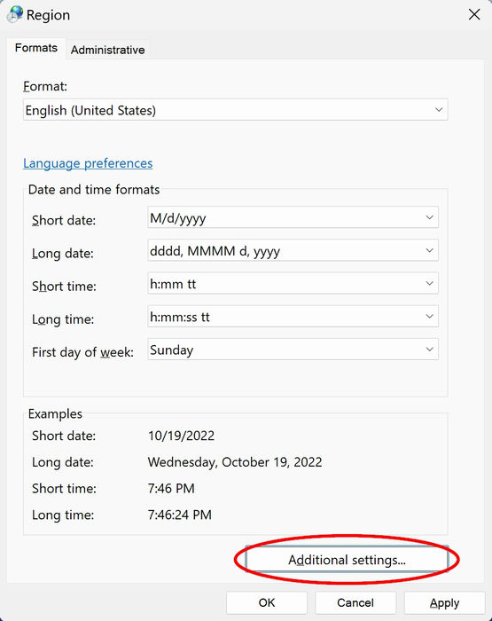 Prank Windows User 6 Region Additional Settings Ellipse