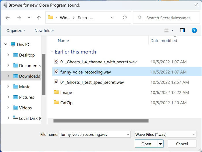 Prank Windows User 7 Settings Sound Browse Funny Voice Recording Wav