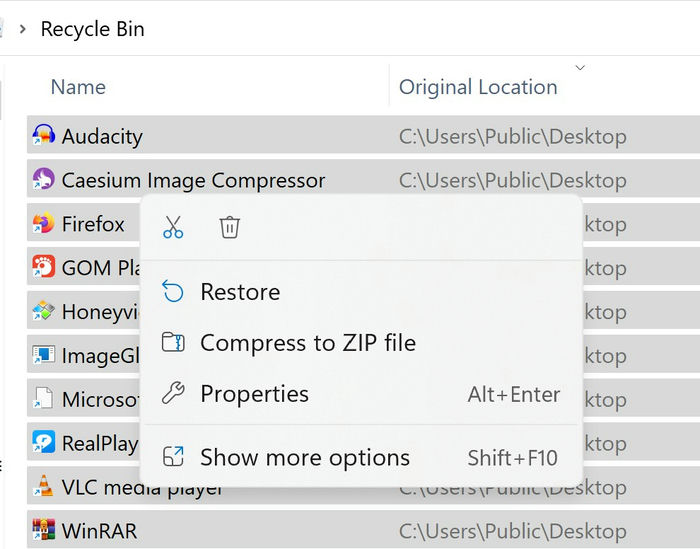 Prank Windows User Recycle Bin Restore Desktop Icons