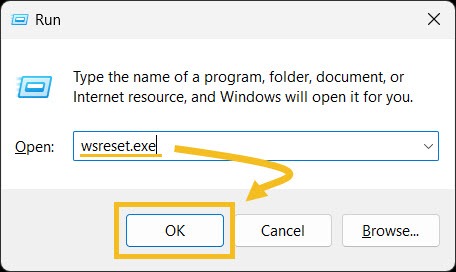 Run Command Microsoft Store Cache