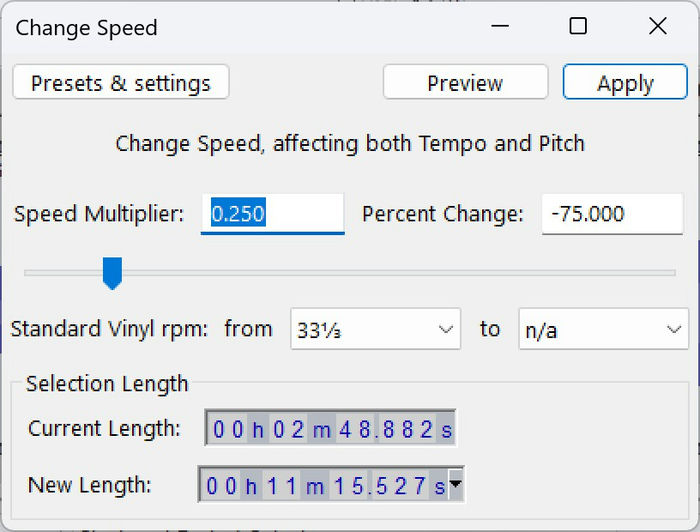 Secret Messages 2 Audacity Change Speed 75 Zoomed