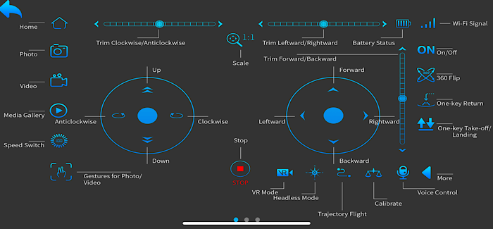 Snaptain Nova App Iphone Landscap Controls