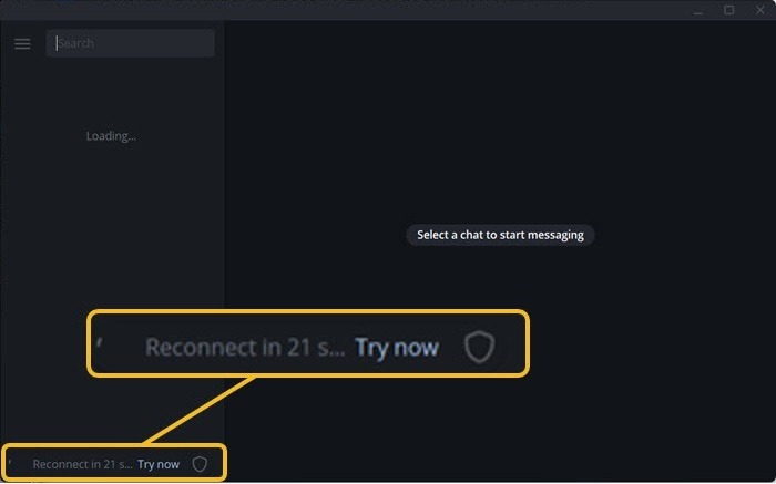 Telegram View Prevent From Acessing The Internet