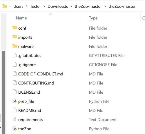 Test Antivirus Malware The Zoo Master Extract