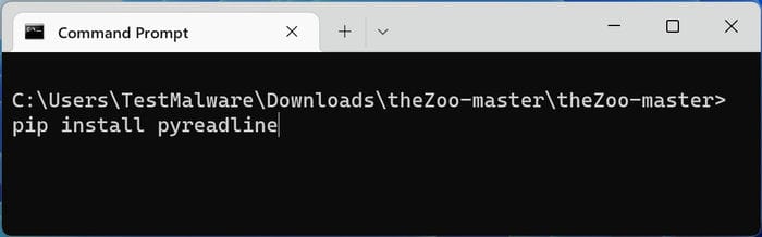 Test Antivirus Malware The Zoo Master Terminal Install Pyreadline