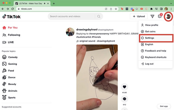 Tiktok Watch History Profile Settings