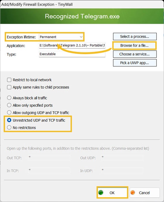 Tiny Wall Add Application Settings 2 1