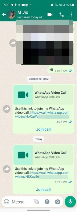 Whatsapp Call Links Share Type