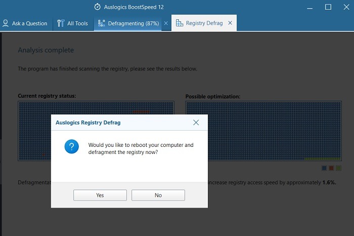 Why Defragment Registry Auslogics Boostspeed Defragment Registry