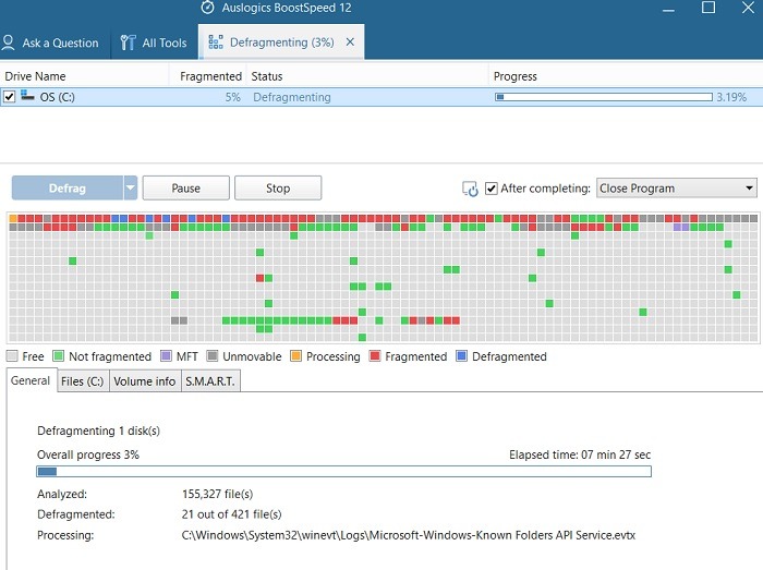 Why Defragment Registry Auslogics Boostspeed Defragmenting Registry 1