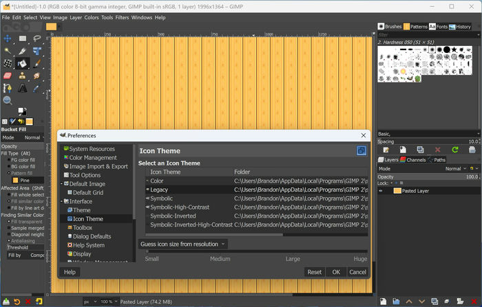 Windows Sketching Apps Gimp Pine Icon Theme