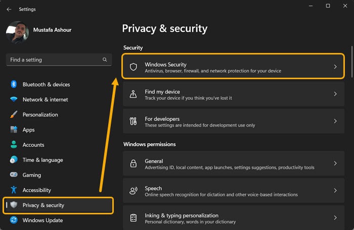 Windows Settings Privacy And Security
