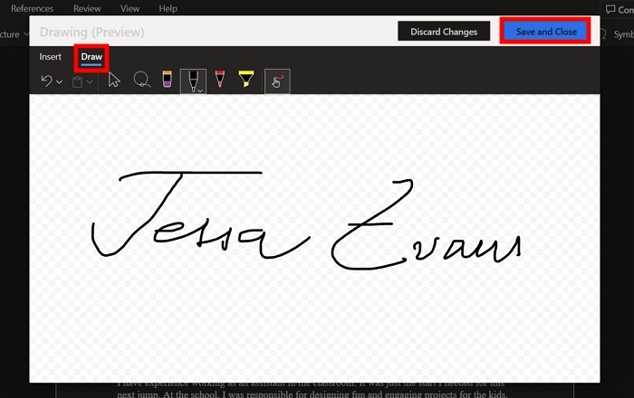 Add Signature Word Handwritten Web Draw Signature