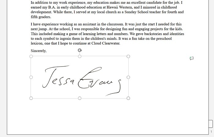 Add Signature Word Handwritten Web From Image