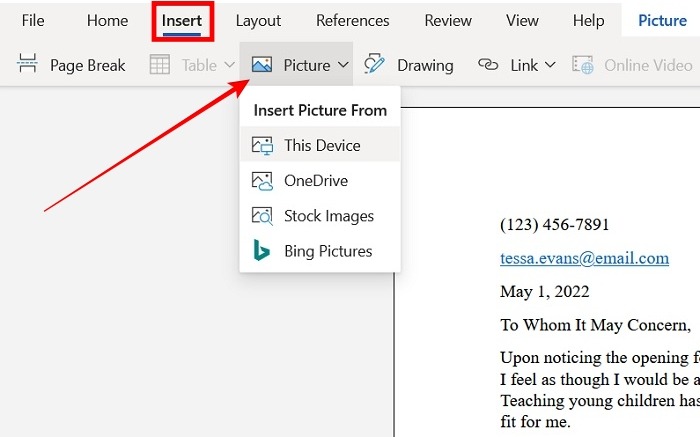 Add Signature Word Handwritten Web Insert