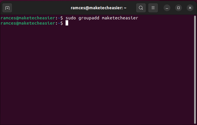Add User Group Linux 05 Create New Group