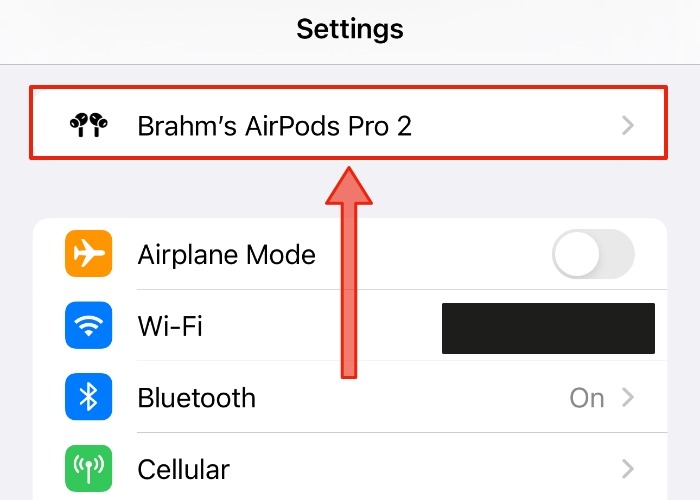 Airpods Settings App Light