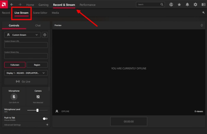 Amd Radeon Software Record And Stream Live Stream