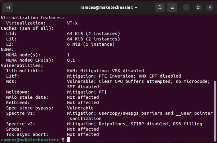 Check Control Cpu Frequency Ubuntu 04 Lscpu Sample