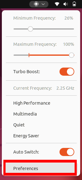 Check Control Cpu Frequency Ubuntu 16 Cpu Power Manager Preferences