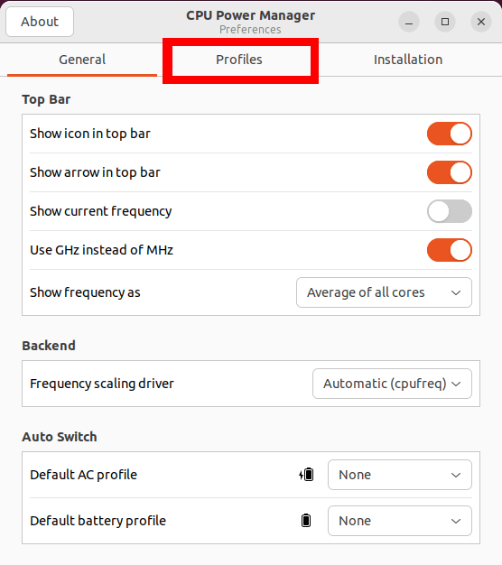 Check Control Cpu Frequency Ubuntu 17 Cpu Power Manager Profiles