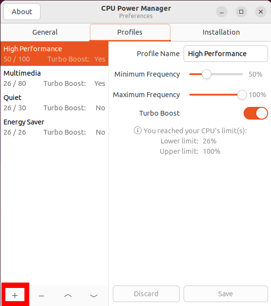 Check Control Cpu Frequency Ubuntu 18 Create New Profile