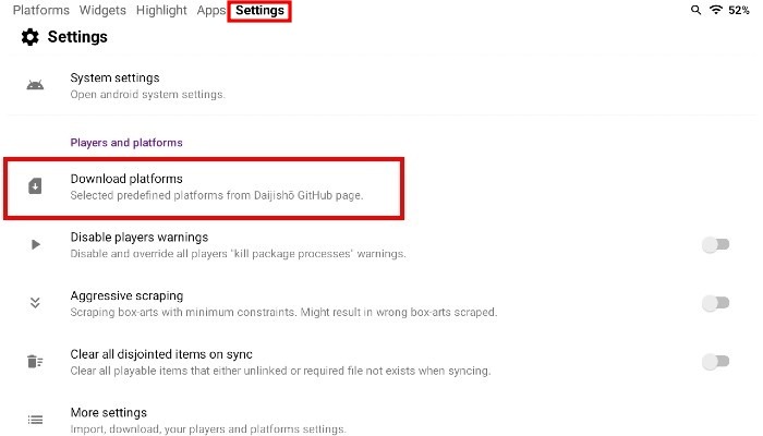 Daijisho Settings Download Platforms