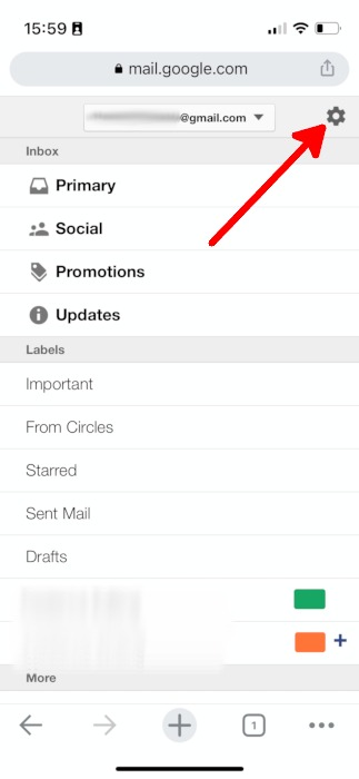 Gmail Mobile Burger Icon
